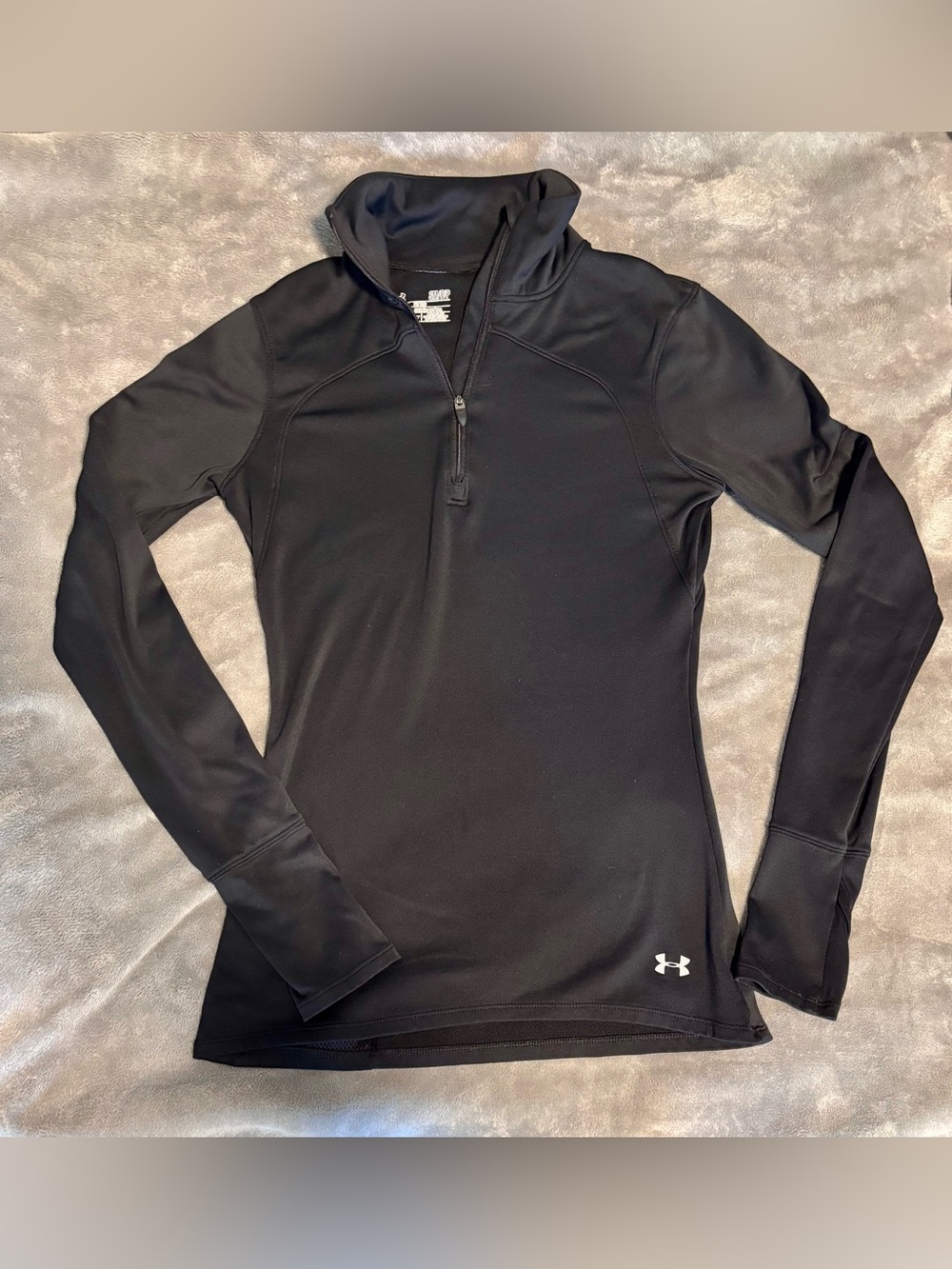 Under Armour Black Athletic Pullover with White Logo